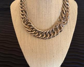 William Sprawling sterling silver link necklace
