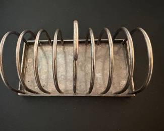 P. Hertz (Danish silversmith) sterling silver toast rack