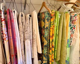Large selection of textiles and linens