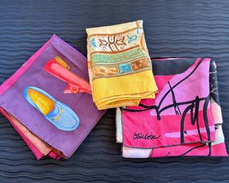 Celine, Christian Lacroix, Gucci scarves 