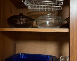 Anchor Hocking blue baking pans