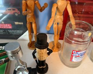 Mr. Peanut, bendable wood nudes