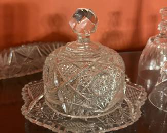cut crystal butter dome