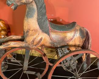 repro wood and iron child's horse