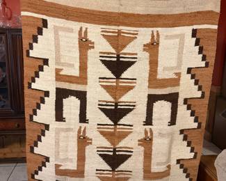 Alpaca Kilim rug or wall hanging