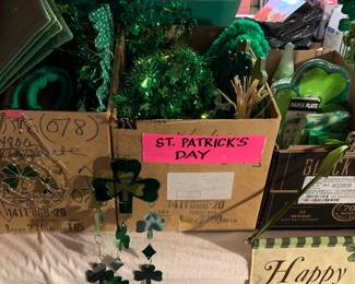 Saint Patrick’s Day decorations.