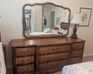 Mid Century Dresser and Mirror