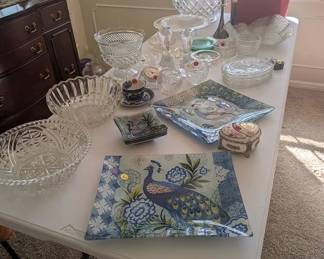 Crystal dishes etc.