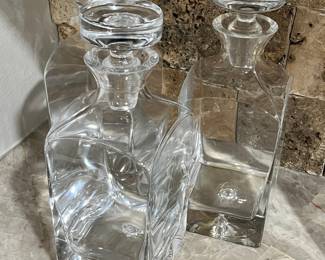 Set of Two Crystal Decanters