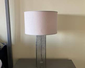 Pasargad Home Modern Textured Glass Table Lamp