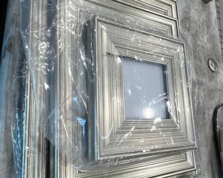 Set of Ornate Silver Finish Picture Frames
