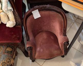 Victorian childs or doll chair