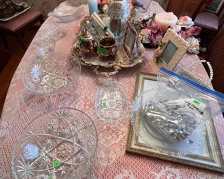 DINING TABLE WITH CANE BACK CHAIRS