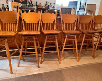 OAK HIGH TOP BARSTOOLS