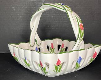 ITALIAN POTTERY BASKET