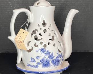 HOME INTERIORS CANDLE HOLDER TEAPOT