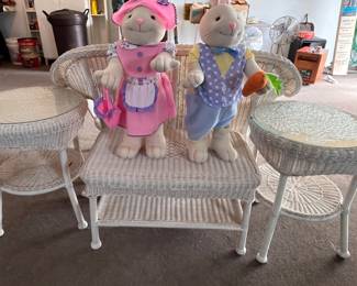 HUNTER BAY COATED WICKER TABLES