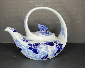 PIER ONE BUTTERFLY TEAPOT