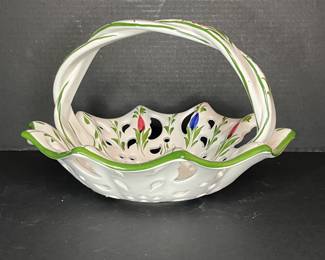 ITALIAN POTTERY BASKET