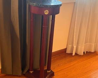 MARBLE TOPPED PLANT STAND
