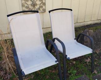 Pair patio chairs