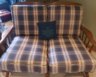 Cute plaid loveseat
