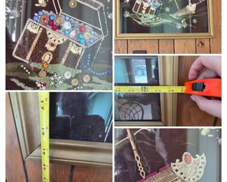 Vintage Jewelry art Shadow Box 1960s-1970s $75