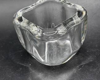 Large Heavy Glass Vase
