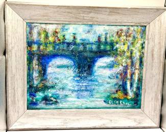 Signed Elsa Knox Bridge Painting
