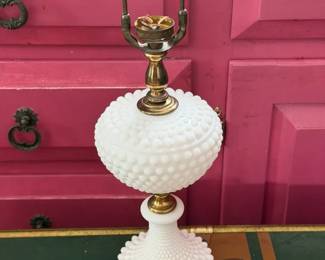 Milk Glass Hobnail Lamp #2
