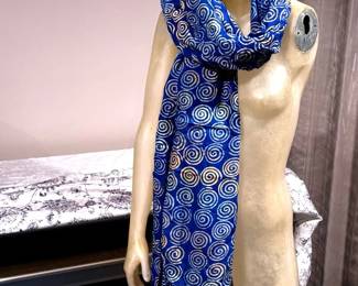 Blue Spiral Scarf
