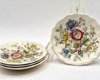 (4) Sheraton Johnson Bros Saucers
