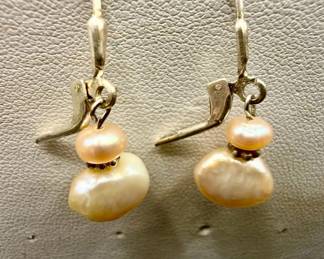 14KT Gold & Pink Pearl Earrings
