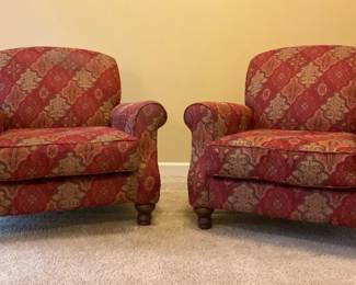 Two Red Comfort Chairs