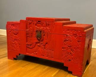 003 Chinese Carved Wood Chest