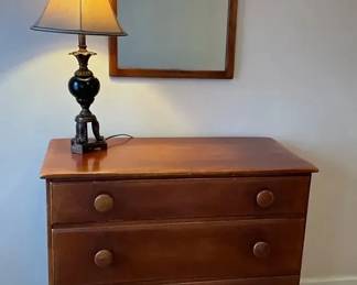 Cushman Colonial Dresser, Mirror, And Ornate Lamp