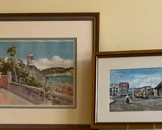 Travel Destination Watercolor Print 