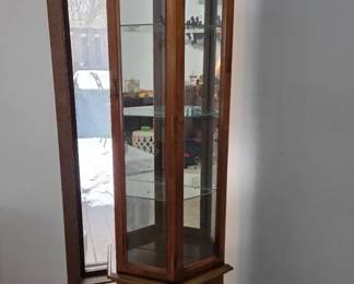 Lighted Corner Curio Cabinet