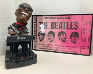 Ray Charles Musical Collectible Beatles Wall Art