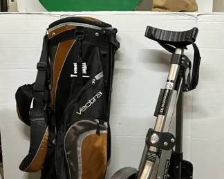 Vectra TiTech Golf Bag, On Course Titanium XL Golf Bag Pull Cart, Teed Up Swing Smarter, Golf Shoes 