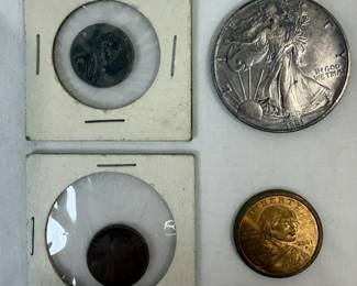 91 Walking Liberty, 01 Sacagawea, 26,43 Wheat Cent