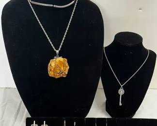 Sterling Silver Jewelry, Silver Plated Jacob Hull Necklace, Denmark