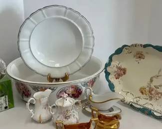 English Porcelain Serving Basin Collection 