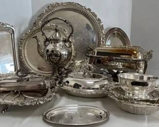 Wallace Silver Plate Serving Collection.