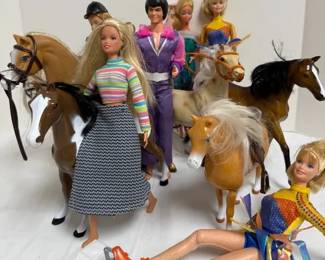 Mattel Barbies and Horses