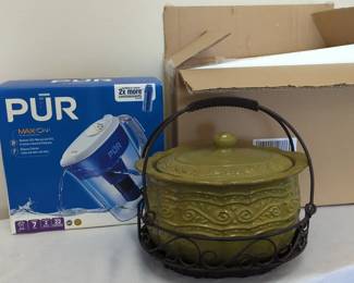 Electric Mandoline, Pur Water Pitcher And Green Crock