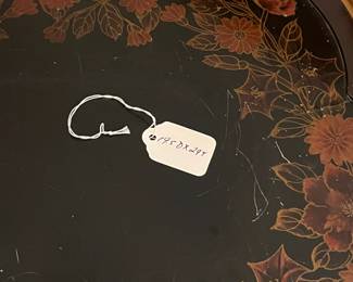 P20 - $85. Oriental Accent Brand Scalloped Side Table. Measures 19.5” deep x 19.5” wide x 29” tall.