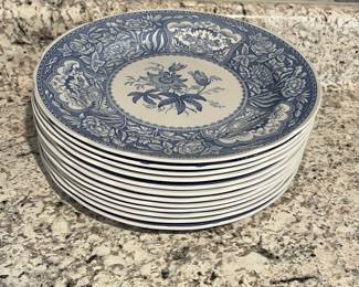 P50 - $100. The Spode Blue Room Collection. Set of 12 10.5” Dinner Plates.