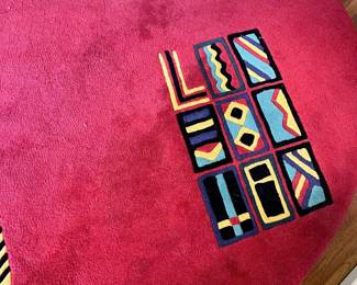 P96 - $175. Postmodern Mahdavis Wool Rug. 6' round. Design 10285. 