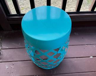 P78 - $15. Metal Side Table/Plant Stand. Measures 11” diameter x 18” tall.